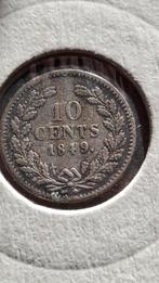 10 cent 1849, Postzegels en Munten, Munten | Nederland, Ophalen of Verzenden, Koning Willem II, 10 cent