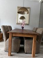 Eethoek met 4 stoelen, Huis en Inrichting, Ophalen, Zo goed als nieuw, 4 tot 6 stoelen
