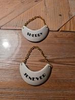 2 porseleinen flessen schildjes - Sherry & Jenever, Verzamelen, Ophalen of Verzenden, Zo goed als nieuw, Merk