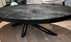 Zwarte Ovale Salontafel 130x71 cm, Huis en Inrichting, Ophalen, Gebruikt, 100 tot 150 cm, 50 tot 100 cm