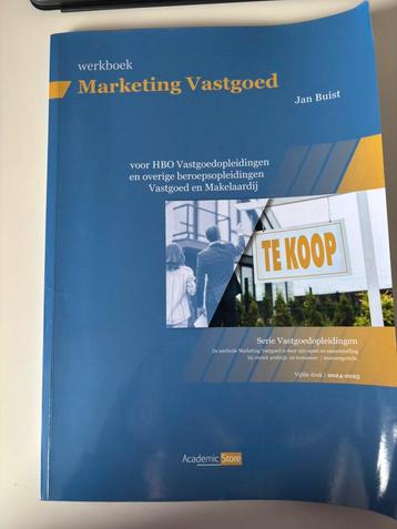 Werkboek marketing vastgoed, jan buist beschikbaar voor biedingen