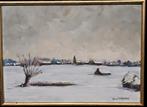 Winterlandschap.Gesigneerd, Antiek en Kunst, Kunst | Schilderijen | Klassiek, Ophalen of Verzenden