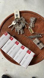 5 cilindersloten, Doe-het-zelf en Verbouw, Ophalen, Gebruikt, Rvs, Slot