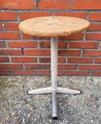 Vintage industriële hout/metalen kruk, Huis en Inrichting, Krukjes, Ophalen, Zo goed als nieuw, Hout