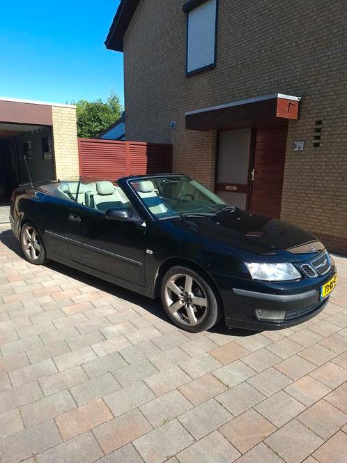 Saab 9-3 1.8 T Cabrio 2005 Zwart, Auto's, Saab, Particulier, Saab 9-3, Benzine, D, Cabriolet, Handgeschakeld, Origineel Nederlands