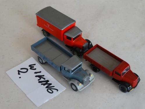 HO: set 2: Wiking: 3 x klassieke vrachtwagens, LKW., Hobby en Vrije tijd, Modeltreinen | H0, Zo goed als nieuw, Brug, Tunnel of Gebouw