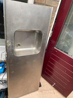 RVS Keuken Aanrechtblad met Kraan - 153x69 cm, Huis en Inrichting, Gebruikt, Minder dan 100 cm, Grijs, 50 tot 75 cm