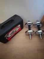 Halterset 30kg Chroom in Koffer, Sport en Fitness, Fitnessmaterialen, Ophalen, Gebruikt, Rug, Halterset