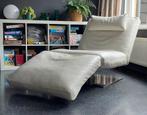 Natuzzi Zeta chaise longue wit leer, Ophalen, Eenpersoons, Leer, Minder dan 150 cm