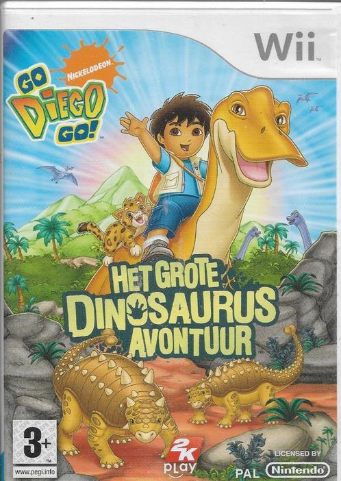 Go Diego Go Het grote dinosaurus avontuur (wii), Spelcomputers en Games, Games | Nintendo Wii, Zo goed als nieuw, Platform, 2 spelers