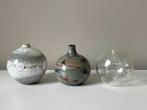 3 Aparte Glazen Vaasjes, Ophalen of Verzenden