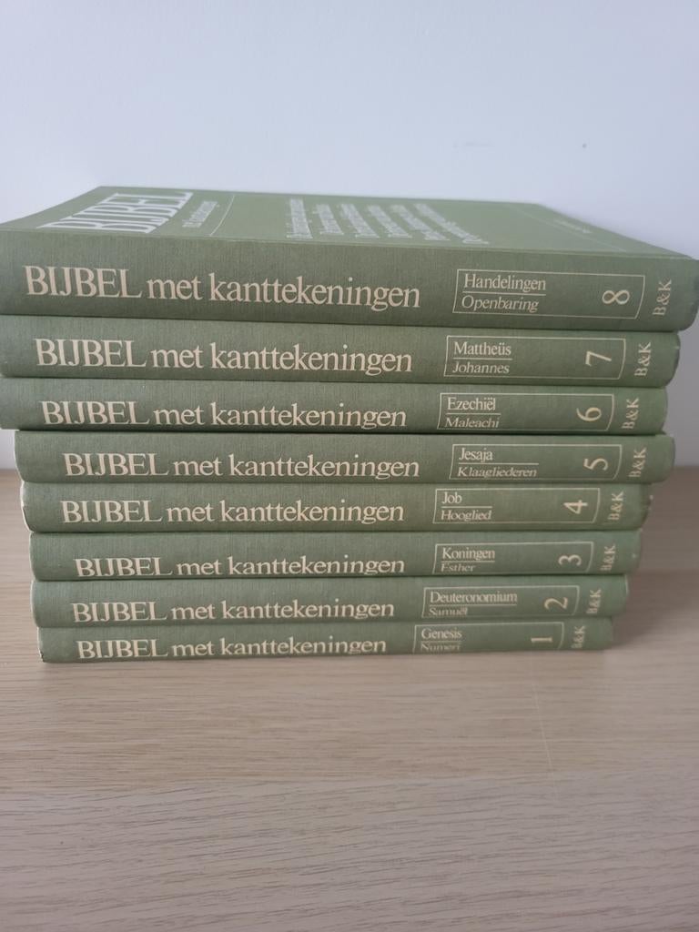 Bijbel met Kanttekeningen - Complete Set (8 Delen), Ophalen of Verzenden, Gelezen, Diverse, Christendom | Katholiek