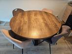Ronde eettafel met stoelen, Ophalen, Gebruikt, Rond, Vier personen
