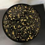 Handgemaakte Epoxy Bijzettafel met Gouden Vlokken, Rond, Nieuw, Overige materialen, Minder dan 45 cm