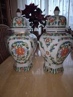 2x kaststel met deksel, Ophalen of Verzenden, Overige kleuren, Glas, Minder dan 50 cm