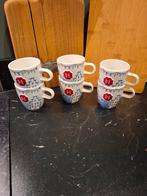 6x Douwe Egberts mokjes Senseo maat Elka grachtenpand en, Nieuw, Ophalen of Verzenden, Overige stijlen, Kop(pen) en/of Schotel(s)