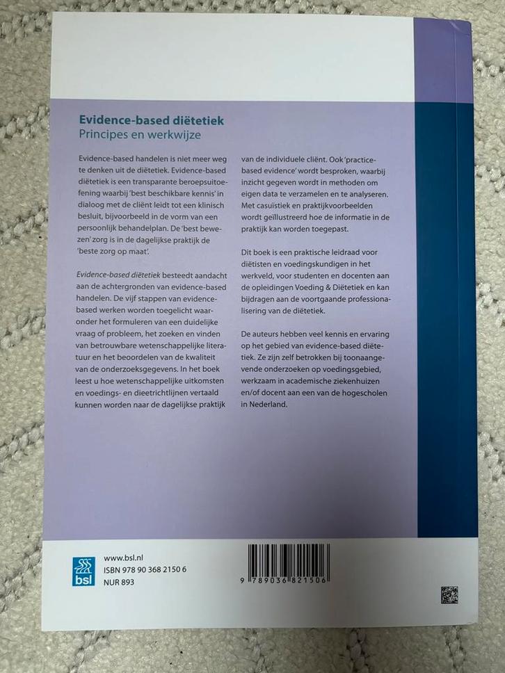 Evidence-based diëtetiek, Boeken, Wetenschap, Zo goed als nieuw, Ophalen