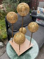 Gouden Hanglamp met 5 LED Lichtpunten, Ophalen of Verzenden, Gebruikt, Metaal, Minder dan 50 cm