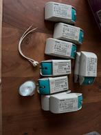 osram dimbare transformator 20-70w + 3 dimmers en 9 spotjes, Ophalen of Verzenden, Zo goed als nieuw, Metaal of Aluminium, Halogeen