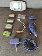 Gameboy Advance. Compleet en werkt met 4 spellen., Spelcomputers en Games, Spelcomputers | Nintendo Game Boy, Ophalen of Verzenden
