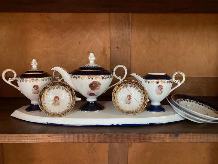 Kinderservies jaren 30, vermoedelijk Frankrijk, Antiek en Kunst, Antiek | Servies compleet, Ophalen of Verzenden