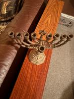 Antieke Chanoukia kandelaar, Antiek en Kunst, Ophalen, Koper of Brons