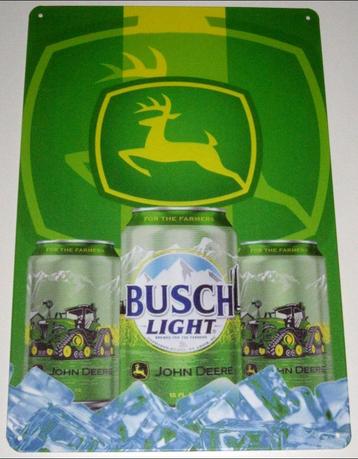 JOHN DEERE : Metalen Bord John Deere Bier - Busch Light