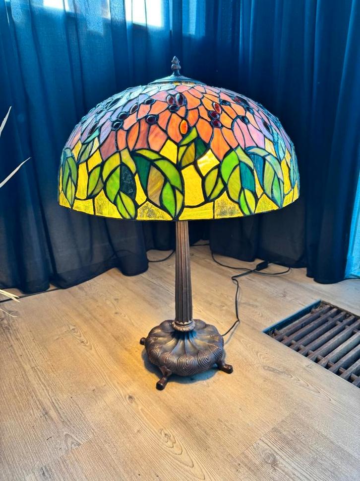 Tiffany lamp glas in lood, Antiek en Kunst, Antiek | Lampen, Ophalen