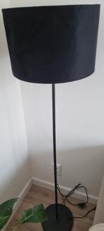 Vloerlamp zwart met velvet kap, 150 tot 200 cm, Ophalen of Verzenden, Zo goed als nieuw