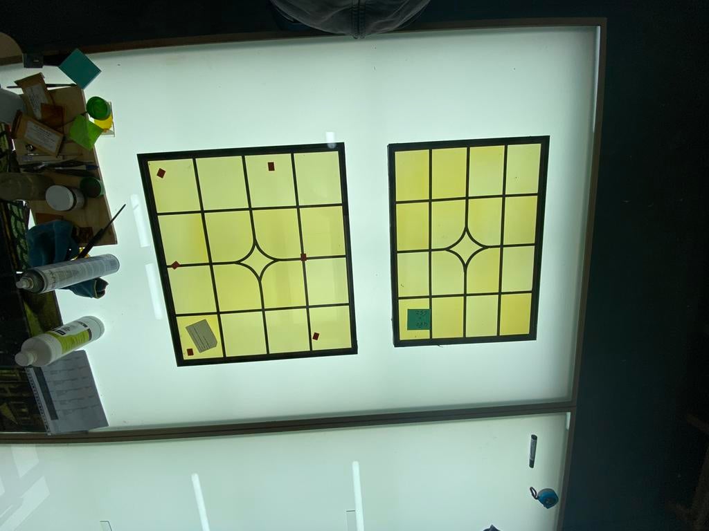 4 x glas in lood in isolatieglas, Ophalen, Nieuw