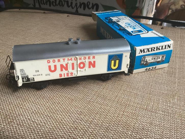 Marklin 4634 DB brouwerswagen DORTMUNDER UNION BIER IN OVP, Hobby en Vrije tijd, Modeltreinen | H0, Gebruikt, Wagon, Wisselstroom
