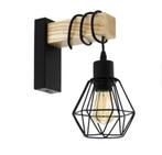 EGLO wall lamp Townshend 5 black E27 - Praxis, Huis en Inrichting, Minder dan 50 cm, Nieuw, Vintage black wood, Metaal