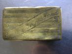 Messing tabaksdoos leve de boerenstand., Antiek en Kunst, Curiosa en Brocante, Ophalen of Verzenden