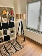 Lamp met koper lampenkap, Huis en Inrichting, Lampen | Lampenkappen, Ophalen of Verzenden, Rond