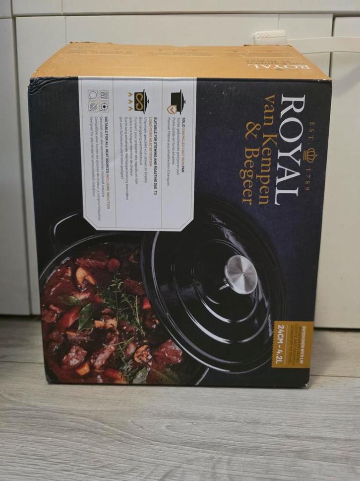 Royal van Kempen Braadpan 24cm - Nieuw in doos!, Huis en Inrichting, Keuken | Potten en Pannen, Nieuw, Koekenpan of Braadpan, Gietijzer