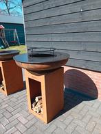 BBQ Plancha met cortenstaal vuurschaal en sokkel, Tuin en Terras, Ophalen of Verzenden, Nieuw, Met accessoires