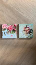 Gratis: 2 schilderijtjes 18x18cm, Huis en Inrichting, Woonaccessoires | Schilderijen, Tekeningen en Foto's, Ophalen of Verzenden