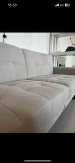 Taupe opbreekbaee bank, Huis en Inrichting, Banken | Bankstellen, Ophalen, Stof, Gebruikt, Minder dan 75 cm
