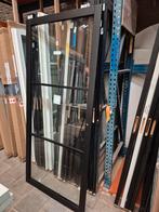 93x211,5cm binnendeur opdek L Staal look zwart SL50, Doe-het-zelf en Verbouw, Ophalen, 80 tot 100 cm, ., Glas