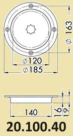 RVS inspectieluiken Ø120 mm. Prijzen vanaf € 107,95., Watersport en Boten, Accessoires en Onderhoud, Ophalen of Verzenden, Nieuw