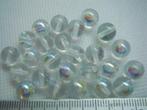 25 glas kralen 8mm. transparant AB, Hobby en Vrije tijd, Kralen en Sieraden maken, Ophalen of Verzenden, Nieuw, Kraal