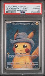 Pikachu with Grey Felt Hat Van Gogh Pokemon Kaart PSA 10, Nieuw, Ophalen of Verzenden, Losse kaart