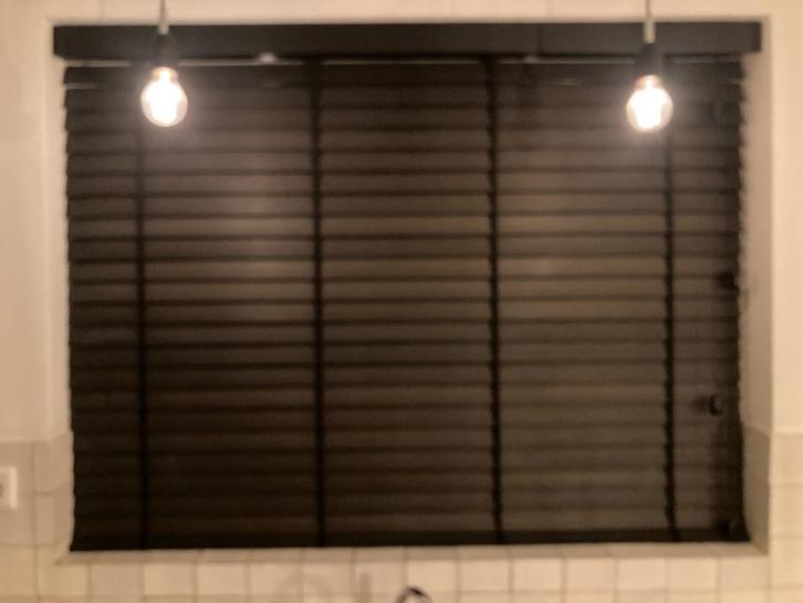 Bamboe jaloezieën zwart, Huis en Inrichting, Stoffering | Gordijnen en Lamellen, Zo goed als nieuw, 150 tot 200 cm, 50 tot 100 cm