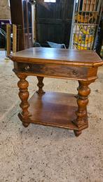 Antieke bijzettafel met lade en plank, Antiek en Kunst, Ophalen