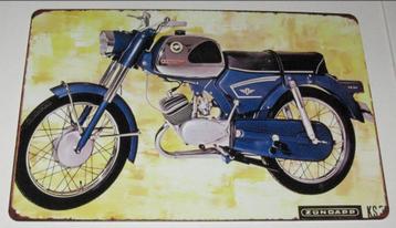 ZUNDAPP : Metalen Bord Zundapp Brommer KS50 - Blauw beschikbaar voor biedingen