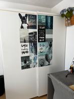 Leuke moderne kledingkast IKEA schuifdeuren, Ophalen, Zo goed als nieuw, 50 tot 75 cm, 200 cm of meer