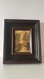 Schilder op houten paneel, Antiek en Kunst, Kunst | Schilderijen | Klassiek, Verzenden