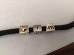 Pandora i love You met gouden hart in nieuwstaat., Sieraden, Tassen en Uiterlijk, Bedels, Pandora, Ophalen of Verzenden, Zo goed als nieuw