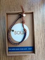 Mi & Joe armband, blauw/bruin, NIEUW, Blauw, Nieuw, Leer, Ophalen of Verzenden