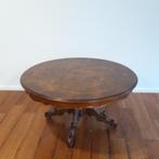 Salontafel origineel fraai houtsnijwerk diameter 100 cm, Ophalen
